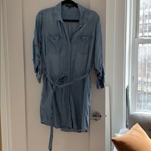 Denim shirt dress